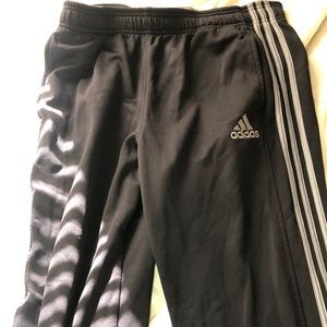 Black and gray adidas sweatpants